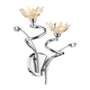 Dar Poppy Twin Wall Light - Polished Chrome