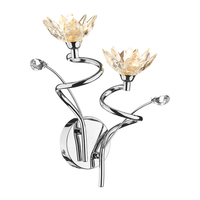 Dar Poppy Twin Wall Light - Polished Chrome