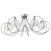 Dar Rafferty 5 Arm Semi-Flush Ceiling Light - Polished Chrome