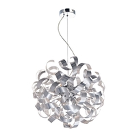 Dar Rawley 9 Light Ceiling Pendant Light - Satin Chrome