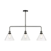 Dar Ray 3 Light Ceiling Bar Pendant - Antique Nickel