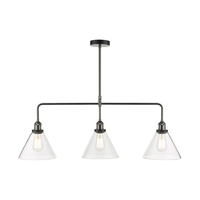 Dar Ray 3 Light Ceiling Bar Pendant - Antique Nickel