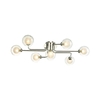 Dar Reyna 7 Arm Clear Glass Semi-Flush Ceiling Light - Polished Chrome
