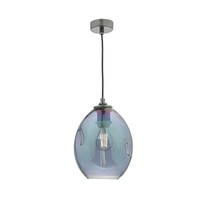 Dar Rogan Glass Ceiling Pendant Light - Iridised