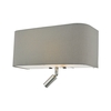 Dar Ronda Wall Light with LED Reading Light - Grey