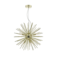 Dar Sagan 6 Arm Ceiling Pendant Light - Gold