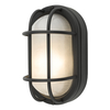 Dar Salcombe Oval Outdoor Wall Light - Matt Black