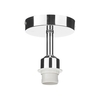 Dar Semi Ceiling Pendant Lamp Holder - Chrome