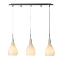 Dar Soho 3 Light Bar Ceiling Pendant - White