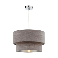 Dar Suvan Easy Fit Ceiling Pendant Shade - Mink