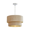 Dar Suvan Easy Fit Ceiling Pendant Shade - Taupe & Gold