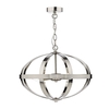 Dar Symbol 3 Light Ceiling Pendant Light - Satin Chrome