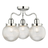 Dar Tamara 3 Arm Semi-Flush Ceiling Light - Polished Chrome