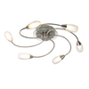 Dar Tugel 6 Arm Semi-Flush Ceiling Light - Satin Chrome