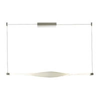Dar Twist LED Bar Ceiling Pendant Light - Silver