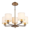 Dar Tyler 5 Light Semi-Flush Ceiling Light - Bronze