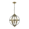 Dar Vanessa 3 Arm Ceiling Pendant Light - Antique Brass