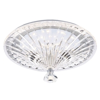 Dar Vincent Crystal LED Flush Ceiling Light - Clear