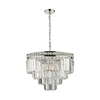Dar Vyana Crytal Chandelier - Polished Nickel