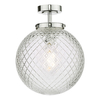 Dar Wayne Bathroom Semi-Flush Ceiling Light - Polished Chrome