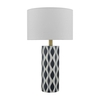 Dar Weylin Ceramic Table Lamp - Navy