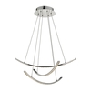 Dar Zancara 3 Arm LED Ceiling Pendant Light - Polished Chrome