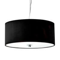 Dar Zaragoza 3 Light Ceiling Pendant Light - 600mm Black
