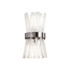 Discovery Woxsall Twin Wall Light - Polished Nickel with Clear Glass