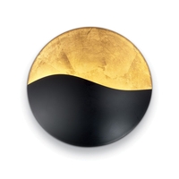 Dom Flush Wall Light - Black and Gold