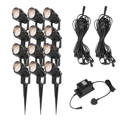 EasyFit 12v Garden Lights -
Palm LED Garden Spotlight Kit
- 12 Lights