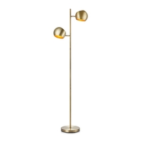 Edgar 2 Light Floor Lamp - Antique Brass