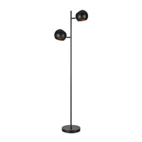 Edgar 2 Light Floor Lamp - Black