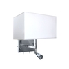 Edison Wall Light with LED Reading Light - Chrome
