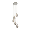 Edit Cyclone 5 Light LED Cascade Ceiling Pendant - Smoked Glass
