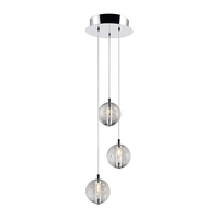 Edit Air 3 Light LED Cascade Ceiling Pendant - Chrome