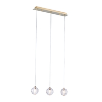 Edit Air 3 Light LED Ceiling Bar Pendant - Gold