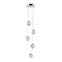 Edit Air 5 Light LED Cascade Ceiling Pendant - Chrome