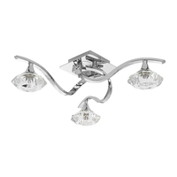 Edit Alli 3 Arm Flush Ceiling Light - Chrome