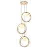 Edit Aston 3 Light Cascade Ceiling Pendant - White & Gold