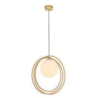 Edit Aston Ceiling Pendant Light - White & Gold