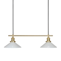 Edit August Glass 2 Light Bar Ceiling Pendant - Opal