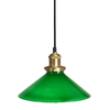Edit August Large Glass Ceiling Pendant Light with Plug - Green