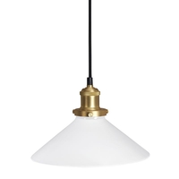 Edit August Large Glass Ceiling Pendant Light with Plug - Opal