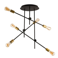 Edit Axis 6 Arm Ceiling Light Pendant - Black