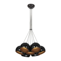 Edit Ball 7 Light Cluster Ceiling Pendant - Black and Gold