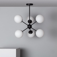 Edit Balts 6 Arm Ceiling Pendant Light - Black
