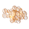 Edit Bank Glass Flush Wall Light - Amber
