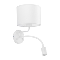 Edit Basic Wall Light with Reading Light - White