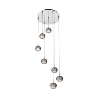 Edit Belgravia 7 Light Glass Cluster Ceiling Pendant - Crystal