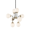 Edit Bold 8 Arm Ceiling Pendant Light - Black & Gold